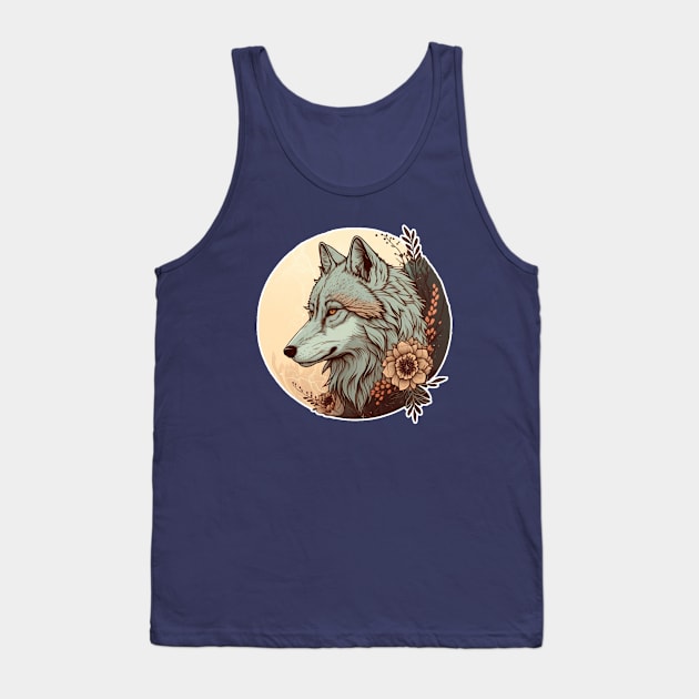 Grey wolf Tank Top by Zoo state of mind